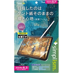 iPad mini（A17 Pro/第6世代） ケント紙そのままの描き心地 画面保護フィルム 位置ピタ 反射防止 TR-IPD248-PFI-PLAGK