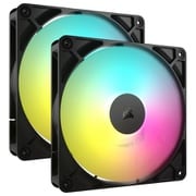 RS140 ARGB 140mm PWM Fans Dual Pack RGB LED搭載 ハイエアフロータイプ PCケースファン デュアルパック ブラック CO-9050183-WW