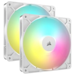 RS140 ARGB 140mm PWM Fans Dual Pack White RGB LED搭載 ハイエアフロータイプ PCケースファン デュアルパック ホワイト CO-9050187-WW
