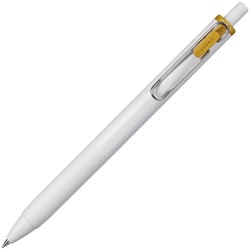 ゲルインクボールペン uni-ball one（ユニボールワン） クリエイティブカラー 0.38mm インク色：金 本体色：オフホワイト UMNSC38.25