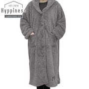 HPKM150-05 [軽くてあたたかい 着る毛布 ふわもこボア グレー 男女兼用 フリーサイズ 着丈約115cm ルームウェア ポケット付き]