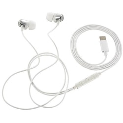 AudioComm USB-C ステレオイヤホン コントローラー付 シルバー HP-B173N-S