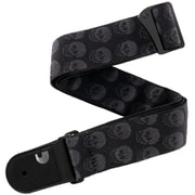 スタンダード編み込みギターストラップ Skulls Black Tubular 50TB00