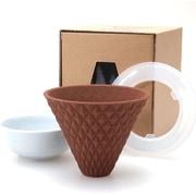 ek-00002 C-E2 BR [エクボ セラミックコーヒーフィルター Choco brown 茶 日本製 波佐見焼]
