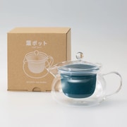 葉ポット セラミックティーポット Peacock green 青緑 日本製 波佐見焼