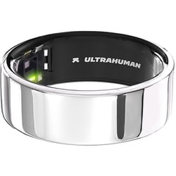 スマートリング Ultrahuman Ring Air（ウルトラヒューマンリング エア） 10号 チタン 充電式 防水100m ウエアラブルリング 睡眠分析 心拍 Air Silver UHRA-AS-10