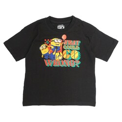 22863247 ミニオンズ Tシャツ DM4 ハチャメチャ BLACK KIDS 120cm