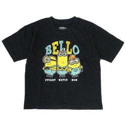 22863249 ミニオンズ Tシャツ BELLO BLACK KIDS 140cm