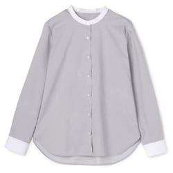 バンドカラーシャツ （L）＜レディース＞グレークレリック バンドカラーシャツ LAH548