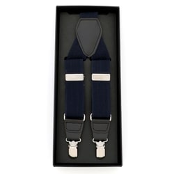 YSA002 [サスペンダー 無地（紺）ビジネスからカジュアルまで幅広くお召しいただけるY型サスペンダー]