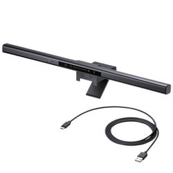 モニターライト デスクライト バーライト 46cm モニター掛け式ライト 電球色/白色/昼白色 190ルーメン 照度500Lux スライド式 無段階調光 赤外線感知で電源ON/OFF可能 USBライト LEDライト 厚さ1-5cmのモニター対応 LED-CLP5UBK