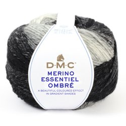 DMC8153 1000 [OMBRE オンブレ 毛糸 極太 ＃1000 白・黒系 285m]
