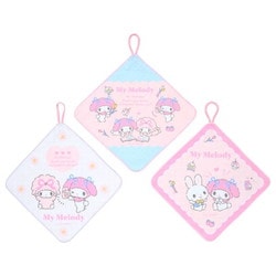 サンリオキャラクターズ ループ付きタオル 3枚セット マイメロディ