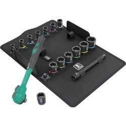 005530 [Wera 8100SB 12 サイクロップ コンフォートラチェットセット 反転レバー、 9.5ミリ、 ミリサイズ]