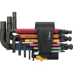 022641 [Wera 950/9 ヘックスプラス マルチカラーインペリアル3 Lキーセット、 ブラックレーザー]