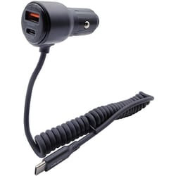 ダイレクト DC2ポート充電器 C＋A カールコード X-331