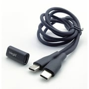 L型 USB変換コネクタ USB Type-C to USB Type-C シリコンケーブル(USB Type-C/USB Type-C)付き X-339