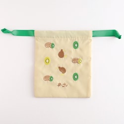 刺繍巾着 キーウィ AD-051