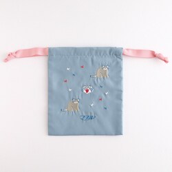 刺繍巾着 マヌルネコ AD-055
