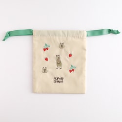 刺繍巾着 クオッカワラビー AD-056