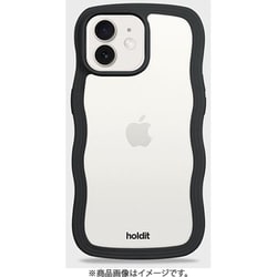16410 [Wavy Case 背面クリア耐衝撃 iPhone 12/12 Pro用 ケース Black/Transparent]