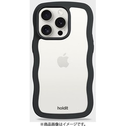 16414 [Wavy Case 背面クリア耐衝撃 iPhone 15 Pro MAX用 ケース Black/Transparent]
