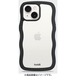 16415 [Wavy Case 背面クリア耐衝撃 iPhone 16e/15/14/13用 ケース Black/Transparent]