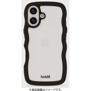 16416 [Wavy Case 背面クリア耐衝撃 iPhone 16用 ケース Black/Transparent]