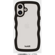 16417 [Wavy Case 背面クリア耐衝撃 iPhone 16 Plus用 ケース Black/Transparent]