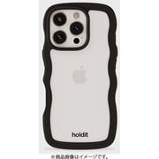16418 [Wavy Case 背面クリア耐衝撃 iPhone 16 Pro用 ケース Black/Transparent]