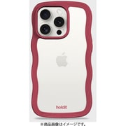 16430 [Wavy Case 背面クリア耐衝撃 iPhone 14 Pro用 ケース Red Velvet/Transparent]