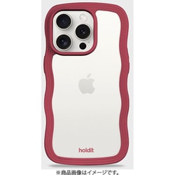 16431 [Wavy Case 背面クリア耐衝撃 iPhone 14 Pro MAX用 ケース Red Velvet/Transparent]