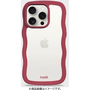 16432 [Wavy Case 背面クリア耐衝撃 iPhone 15 Pro用 ケース Red Velvet/Transparent]