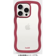 16433 [Wavy Case 背面クリア耐衝撃 iPhone 15 Pro MAX用 ケース Red Velvet/Transparent]