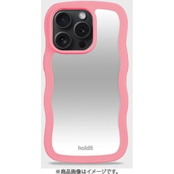 16406 [Wavy Case ミラー耐衝撃 iPhone 14 Pro MAX用 ケース Rouge Pink/Mirror]