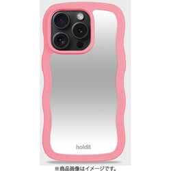 16407 [Wavy Case ミラー耐衝撃 iPhone 15 Pro用 ケース Rouge Pink/Mirror]