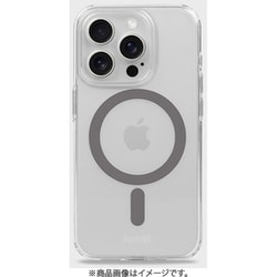 16340 [MagSafe Case iPhone 15 Pro MAX用 MagSafe対応耐衝撃ケース Space Gray/Transparent]