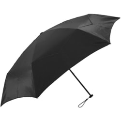 形状安定カーボン折畳み雨傘 親骨55cm 6本骨 ブラック MEX55XT-063UI-black