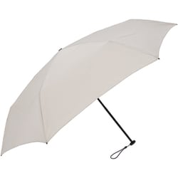 形状安定カーボン折畳み雨傘 親骨55cm 6本骨 ベージュ MEX55XT-063UI-beige