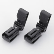 241106 [緑十字 ヘルメット用クリップ ブラック 2個組 バンド対応幅約25mm]