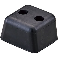 緑十字 衝突防止用ゴム 黒 60×50×33mm 246174