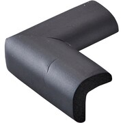 246363 [緑十字 コーナー用ガードクッション V型タイプ ブラック 70×70×34mm 裏テープ付]