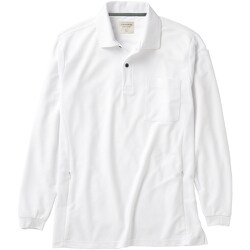 25476-90-L [クロダルマ 長袖ポロシャツ ホワイト L]