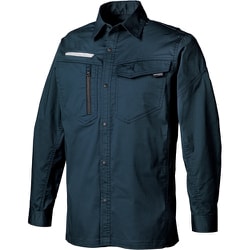 25684-11-6L [クロダルマ 長袖シャツ ネイビー 6L]