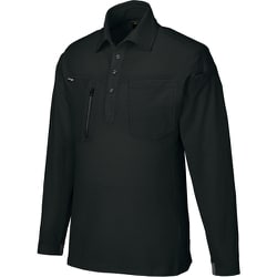 25686-49-LL [クロダルマ 長袖ポロシャツ ブラック LL]