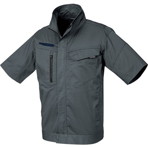 266841-48-L [クロダルマ 半袖ジャンパー チャコールグレー L]