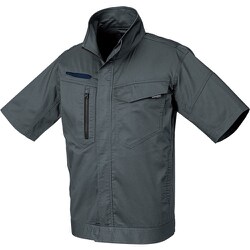 266841-48-LL [クロダルマ 半袖ジャンパー チャコールグレー LL]