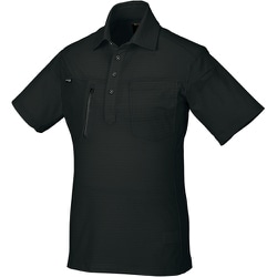 26686-49-LL [クロダルマ 半袖ポロシャツ ブラック LL]