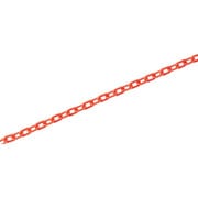 284212 [緑十字 プラスチックチェーン 蛍光オレンジ 長さ10m 線径6mmΦ ポリエチレン]
