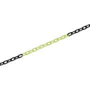 284213 [緑十字 プラスチックチェーン 蛍光黄/黒 長さ10m 線径6mmΦ ポリエチレン]